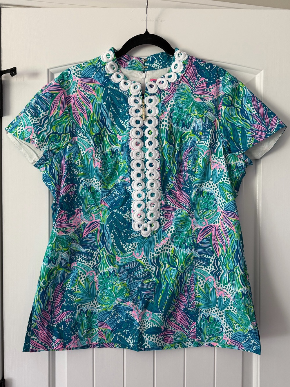 NWT Lilly Pulitzer Kerry Short Sleeve Stretch Top size 16 - original retail $148